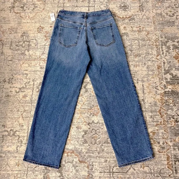 NWT Old Navy High-Waisted OG Loose Jeans Medium Wash Size 4Petite - Picture 8 of 14
